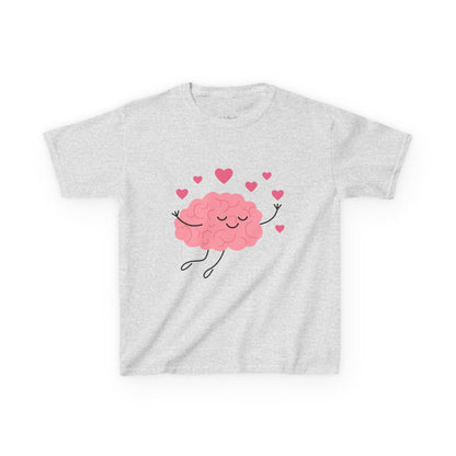 Brain Heart Kids T-Shirt | Cute Funny Birthday Gift