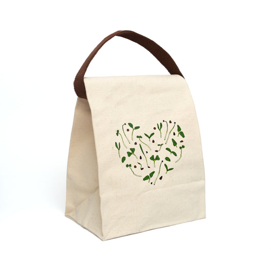 Eco-Friendly Canvas Lunch Bag | Heart Design for School Work