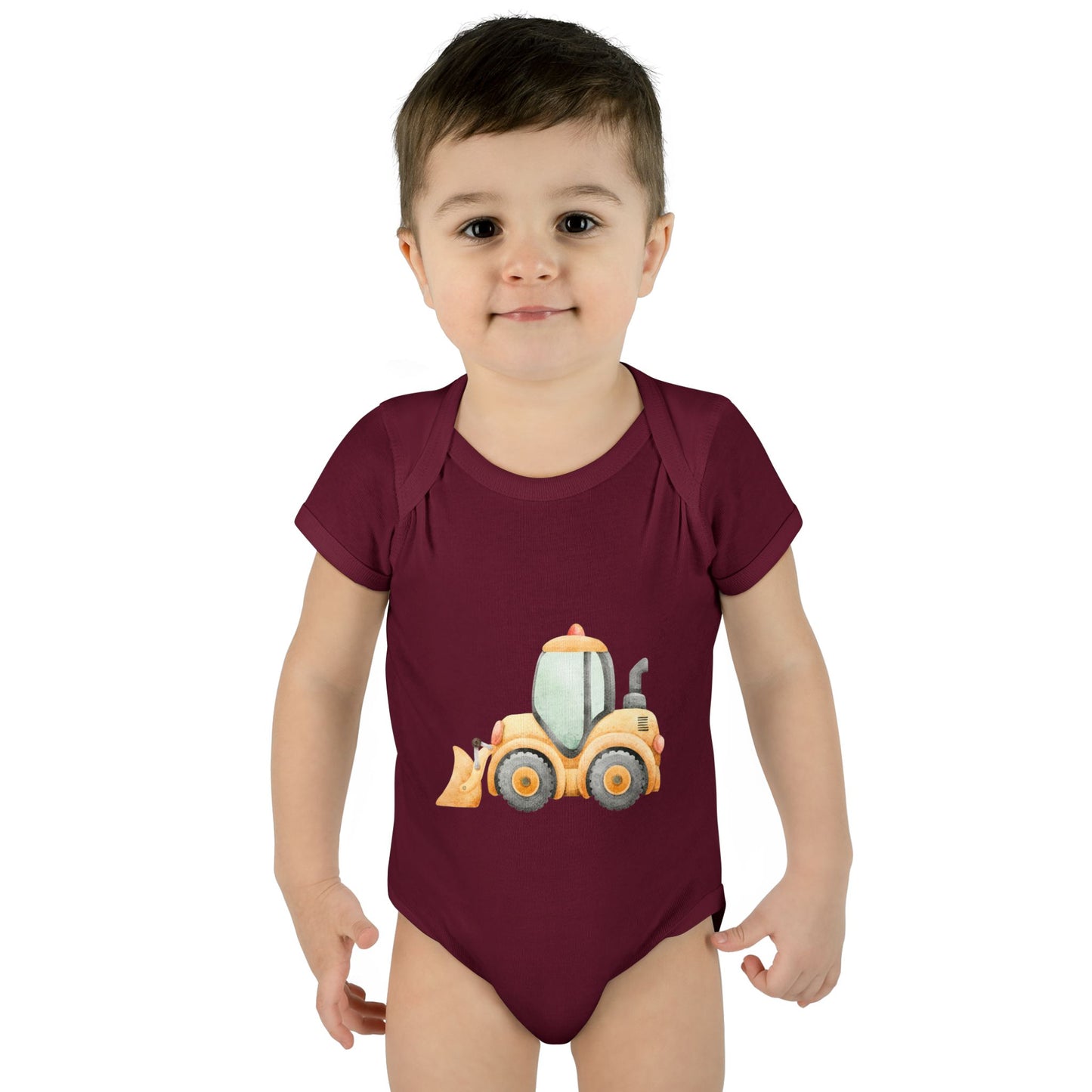 Construction Tractor Baby Bodysuit | Cute Infant Onesie