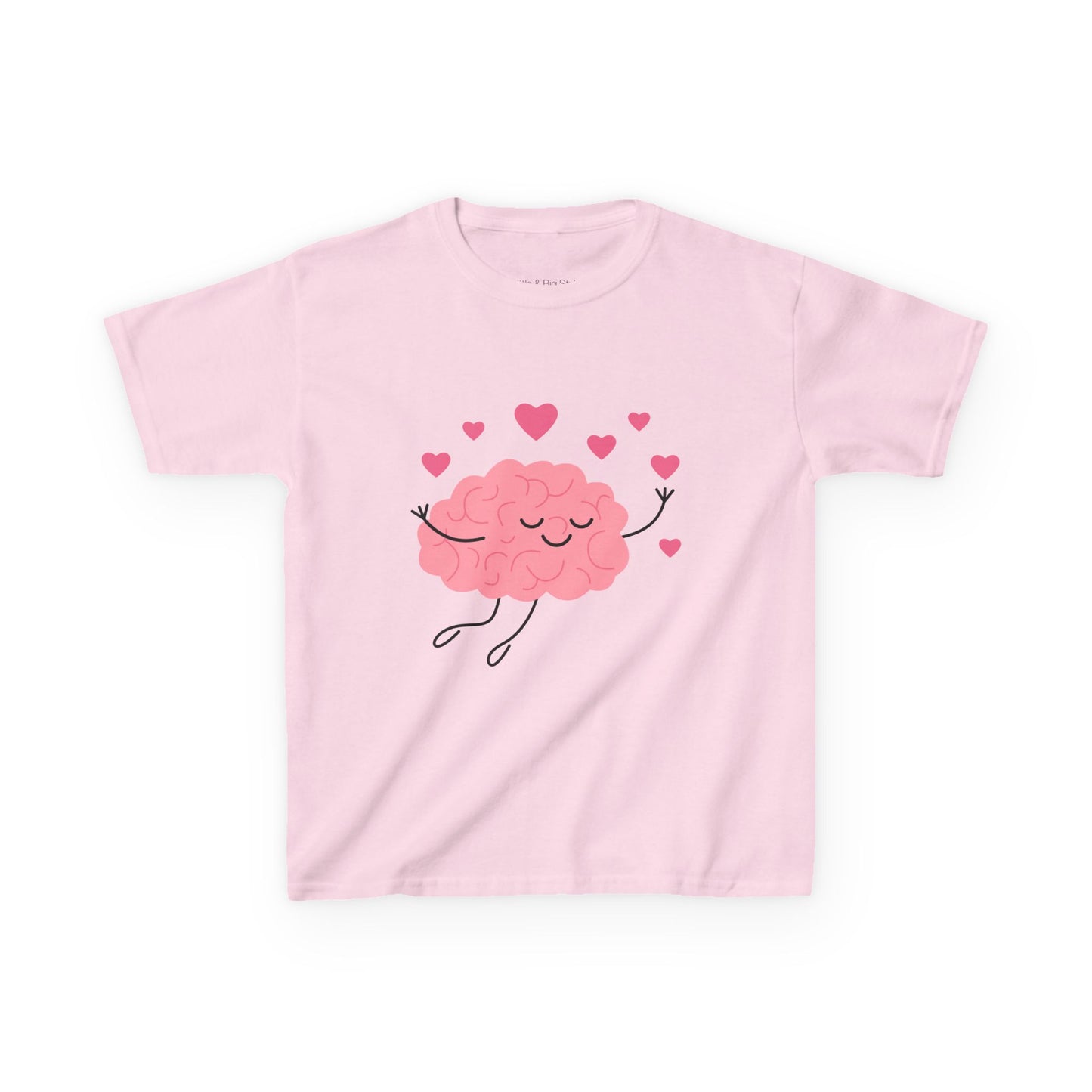 Brain Heart Kids T-Shirt | Cute Funny Birthday Gift