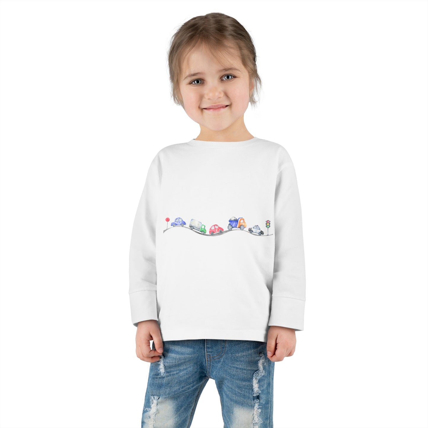 Toddler Long Sleeve Car Tee