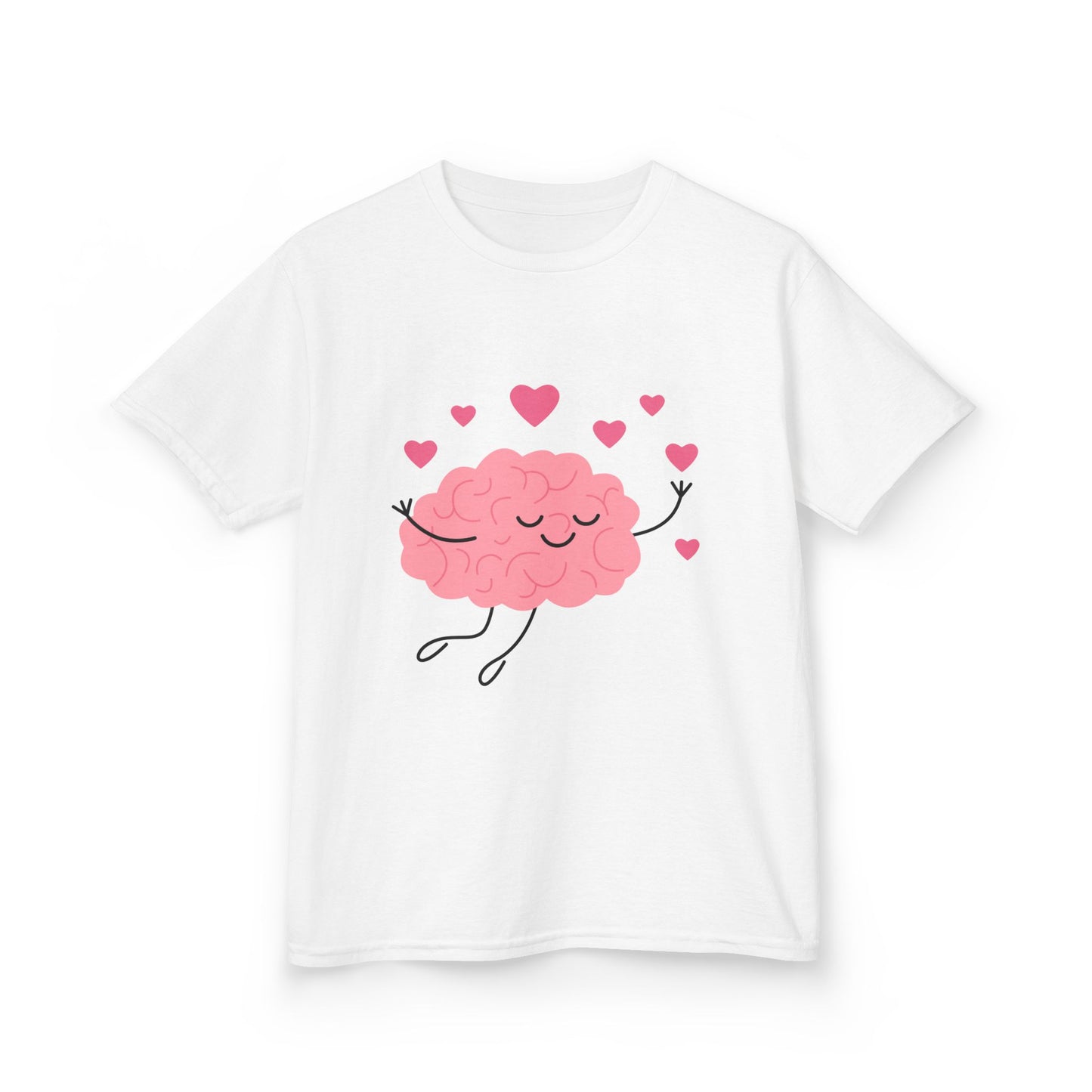 Brain Heart Kids T-Shirt | Cute Funny Birthday Gift