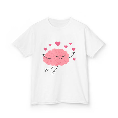Brain Heart Kids T-Shirt | Cute Funny Birthday Gift