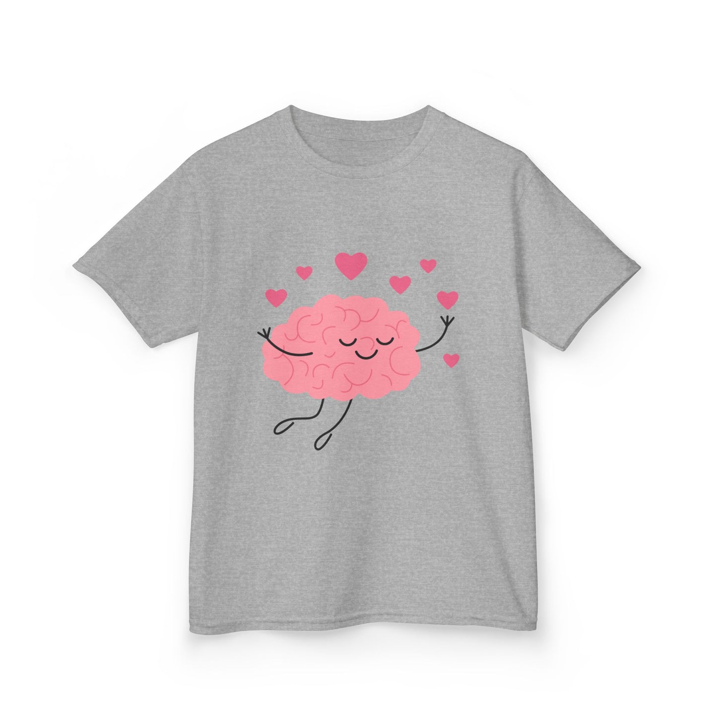 Brain Heart Kids T-Shirt | Cute Funny Birthday Gift