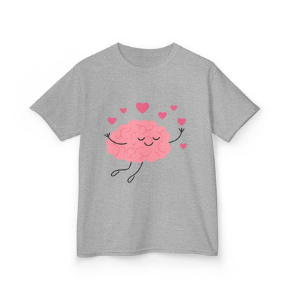 Brain Heart Kids T-Shirt | Cute Funny Birthday Gift
