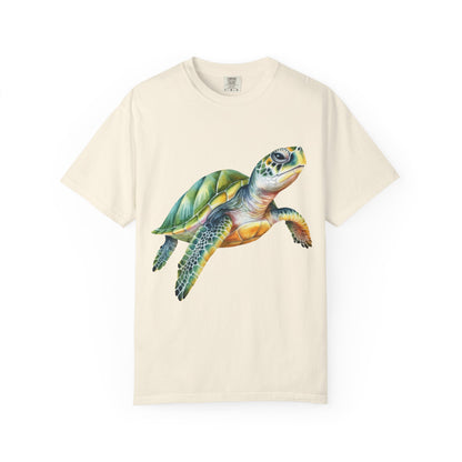 Colorful Sea Turtle Unisex T-Shirt | Beach Lover Gift, Nature Art Shirt