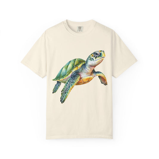 Colorful Sea Turtle Unisex T-Shirt | Beach Lover Gift, Nature Art Shirt