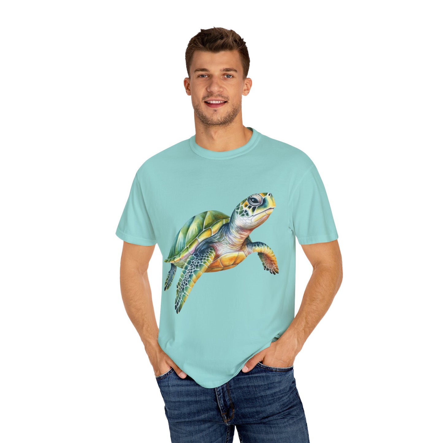 Colorful Sea Turtle Unisex T-Shirt | Beach Lover Gift, Nature Art Shirt