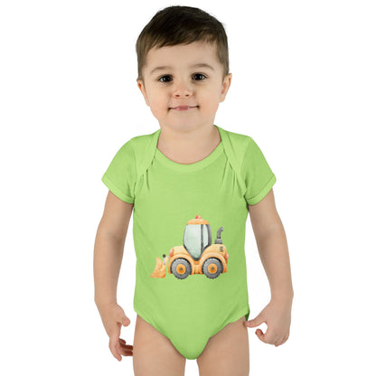 Construction Tractor Baby Bodysuit | Cute Infant Onesie