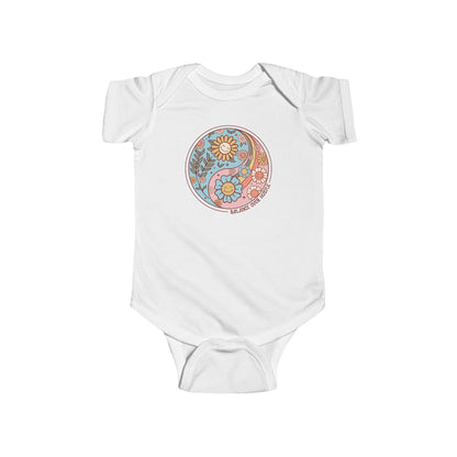 Floral Yin Yang Baby Bodysuit | Cute Newborn Baby Shower Gift