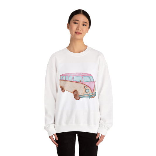 Vintage VW Bus Sweatshirt | Cozy Unisex Retro Camper Gift