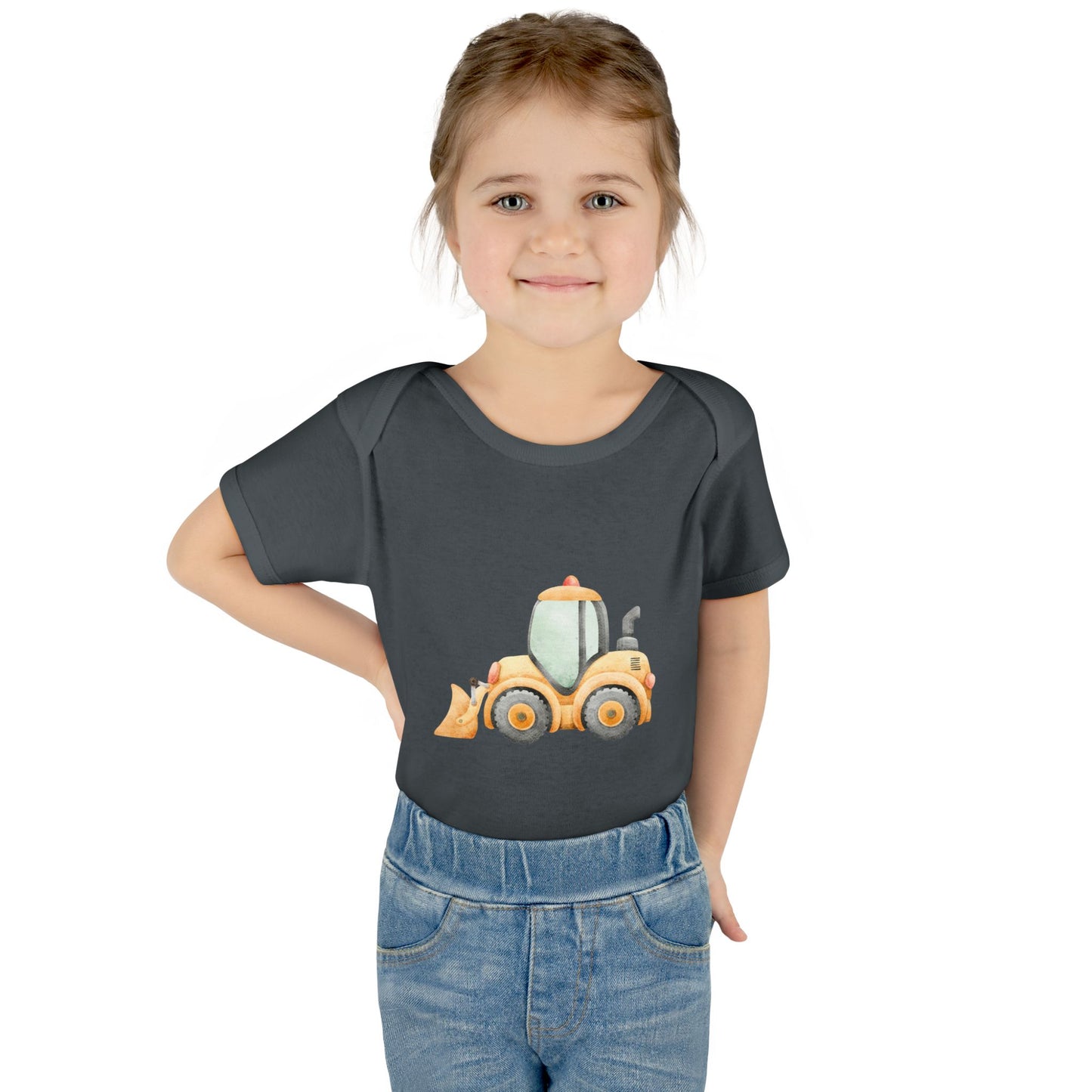 Construction Tractor Baby Bodysuit | Cute Infant Onesie