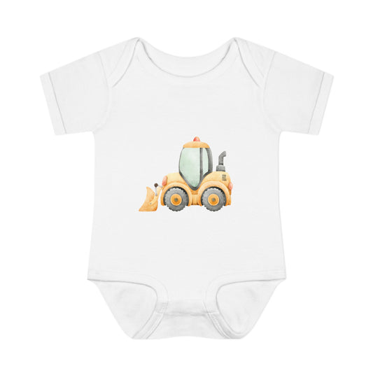 Construction Tractor Baby Bodysuit | Cute Infant Onesie