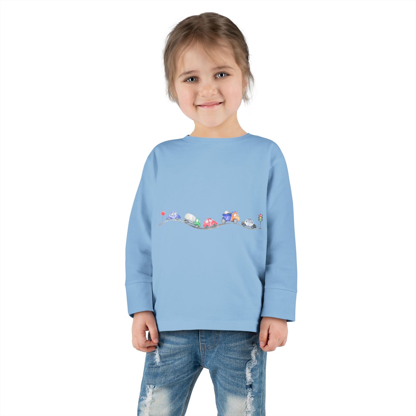 Toddler Long Sleeve Car Tee