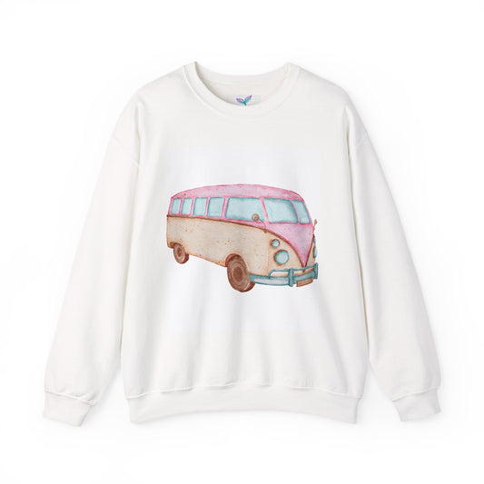 Vintage VW Bus Sweatshirt | Cozy Unisex Retro Camper Gift