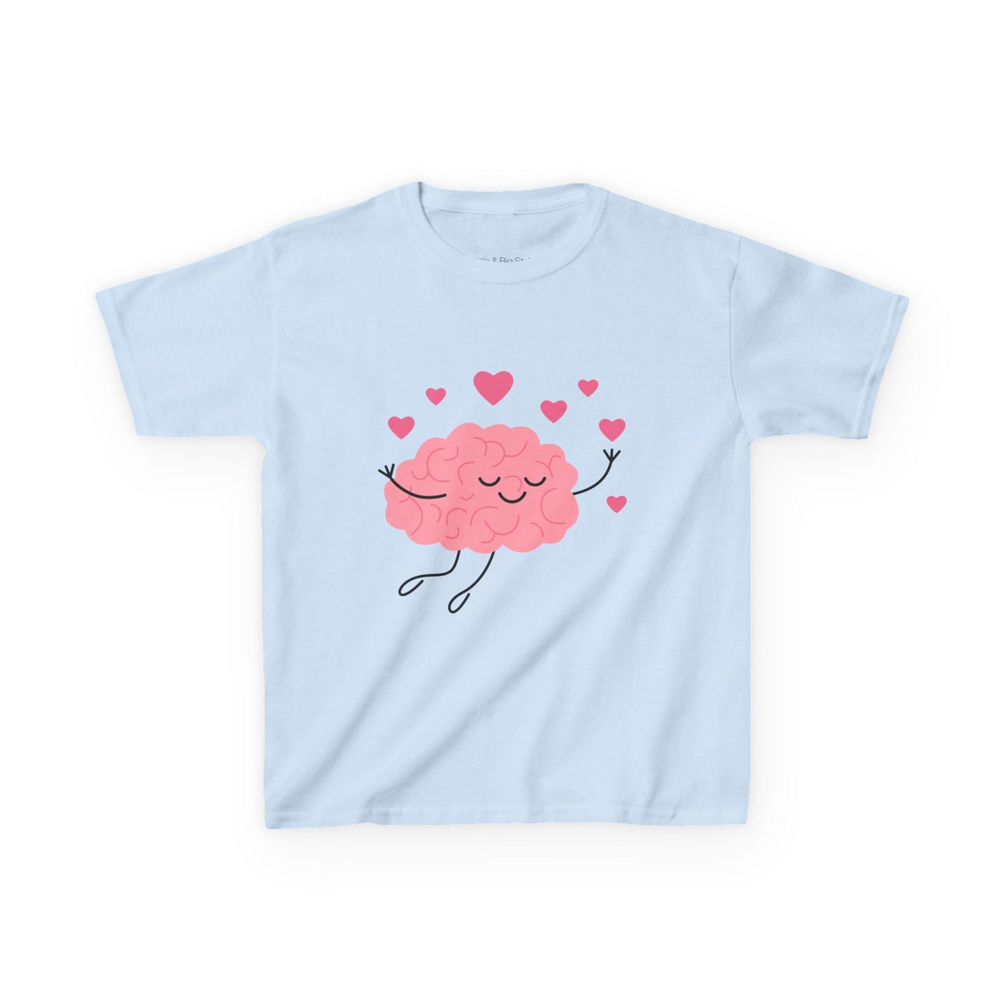Brain Heart Kids T-Shirt | Cute Funny Birthday Gift