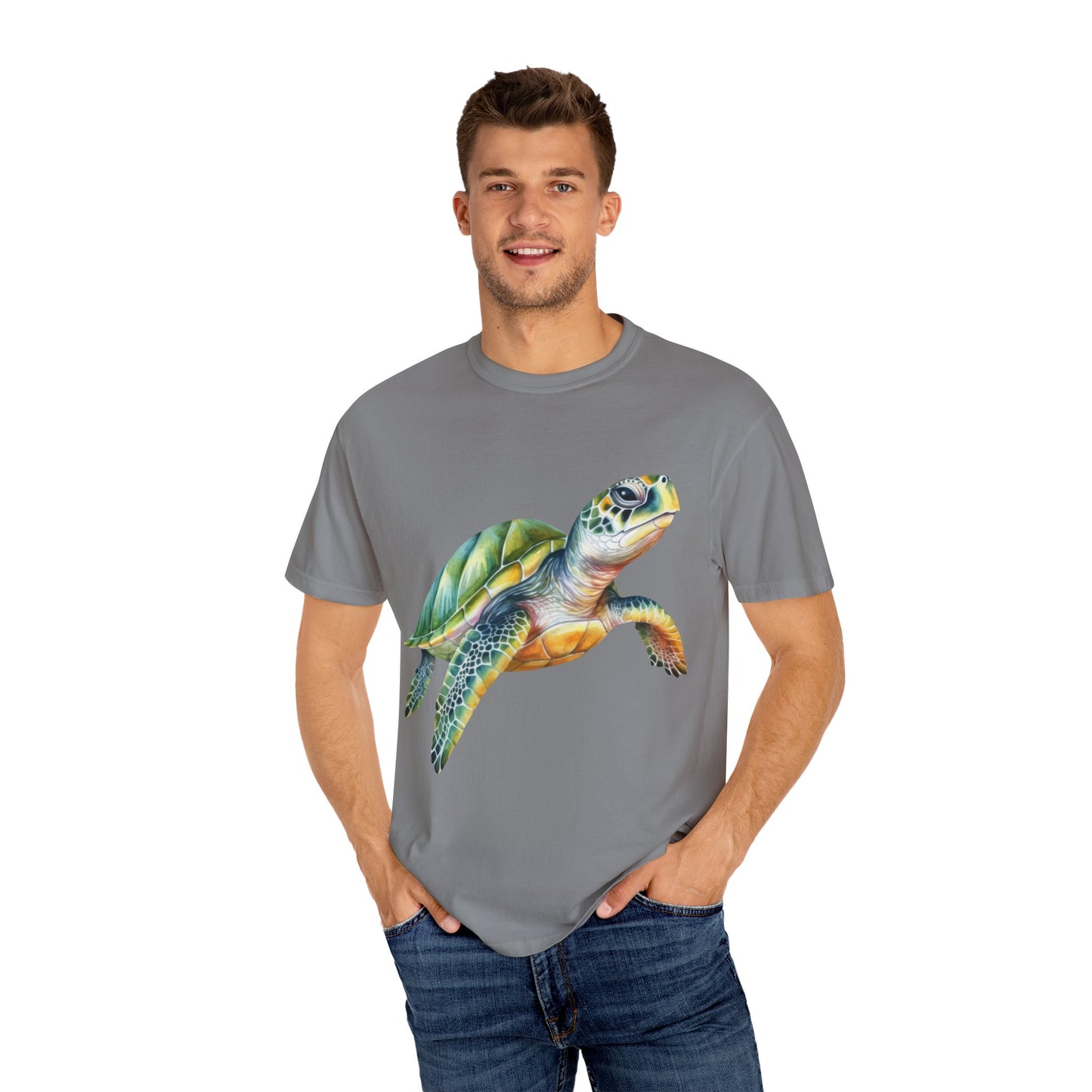Colorful Sea Turtle Unisex T-Shirt | Beach Lover Gift, Nature Art Shirt