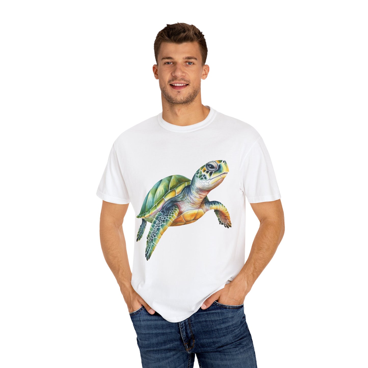 Colorful Sea Turtle Unisex T-Shirt | Beach Lover Gift, Nature Art Shirt