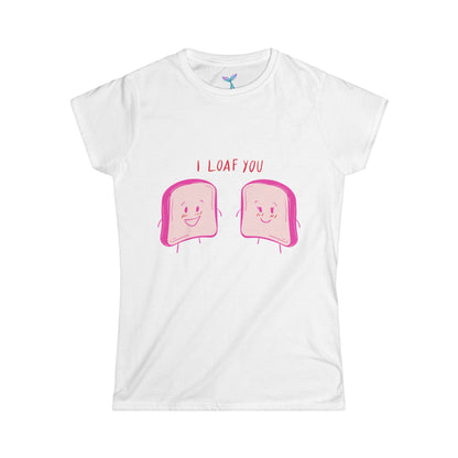 Romantic Loaf Bread Women's Tee | Cute Food Lover Gift