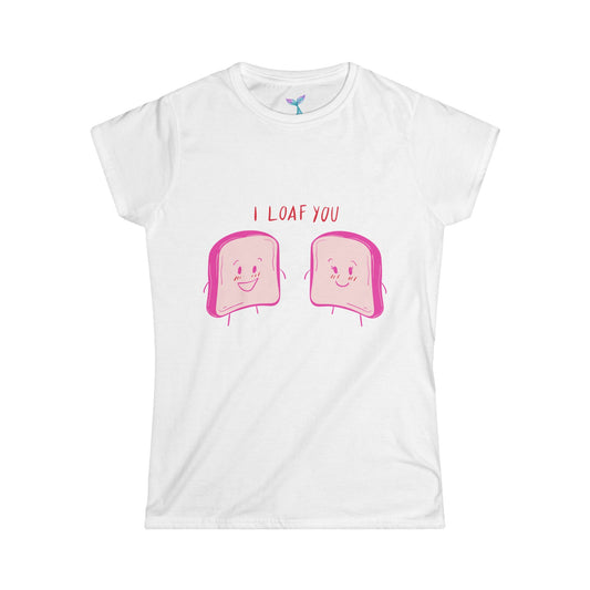 Romantic Loaf Bread Women's Tee | Cute Food Lover Gift